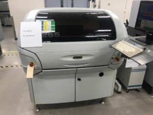 Front facing photo of a 2000 DEK 265 Horizon Screen Printer available for sale.