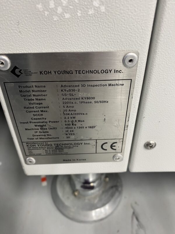 2016 Koh Young KY8030-2 SPI - Image 5